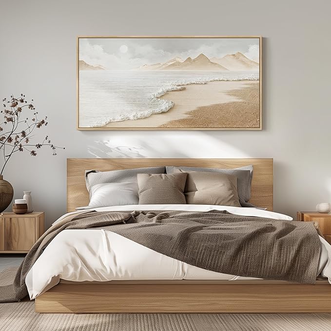Framed Boho Coastal Beach Wall Art - Image 3