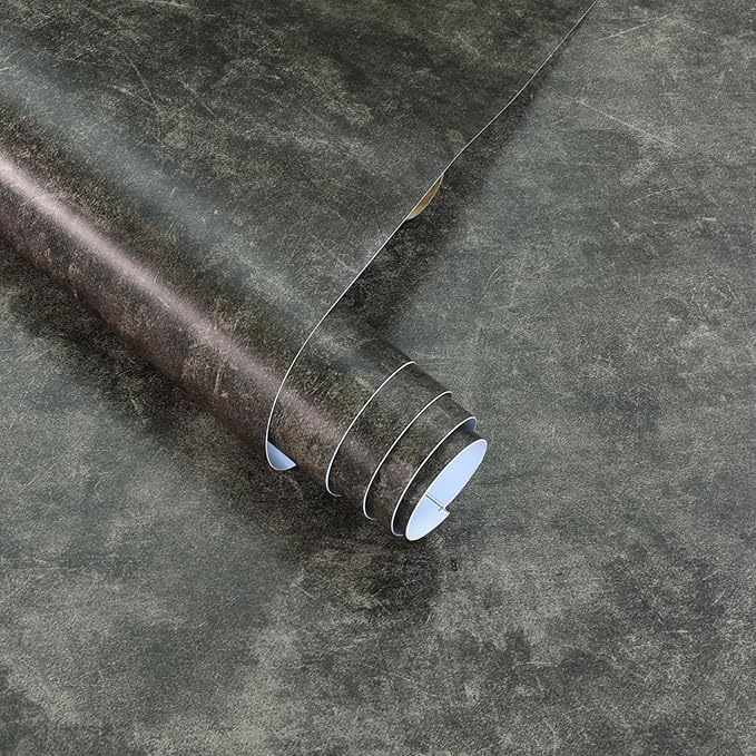 3yecao 48"×591" Extra Wide Big Roll Large Size Dark Brown Tan Gray Concrete - Image 9