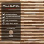 Wall!Supply 3D Wall Panels – Reclaimed Rounded Asian Teak Wood – Home Decor - Image 4