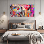 Graffiti Canvas Wall Art For Living Room Large Colorful Wall Art For Office - Image 3