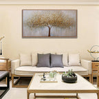 Wall Art Gold Abstract Tree of Life Framed Modern Artwork Canvas Painting - Image 7