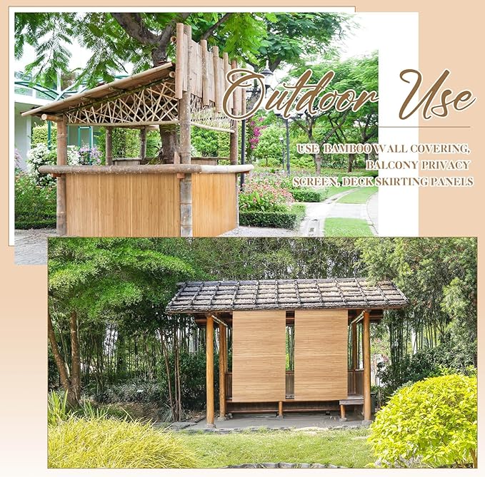 Juexica 6 Pcs Natural Bamboo Wall Panel - Image 4