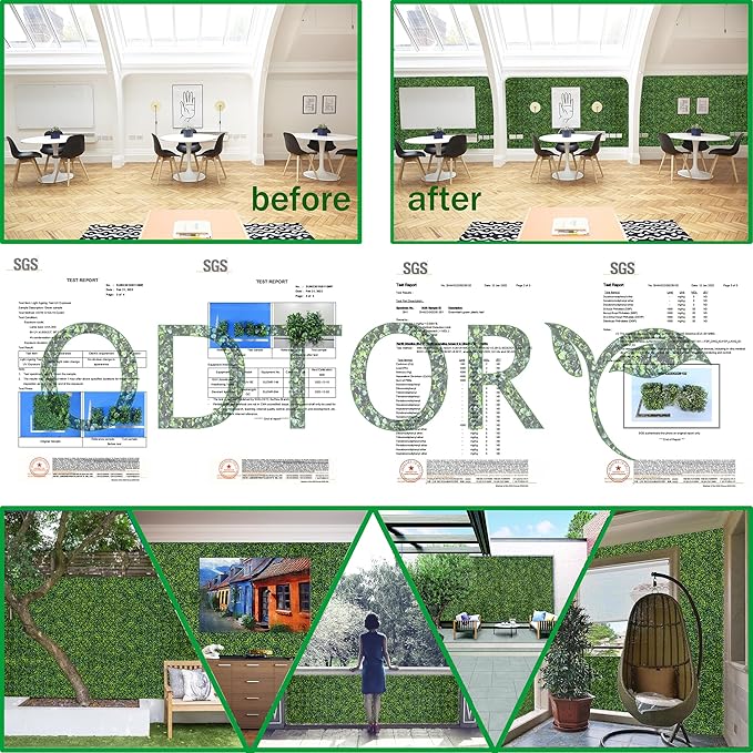 ODTORY Artificial Boxwood Roll Panels: 5FT X 10FT UV-Anti Artificial Ivy - Image 7