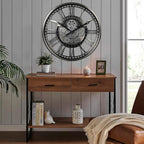 CLXEAST 21 Inch Modern Moving Gears Wall Clock - Image 7