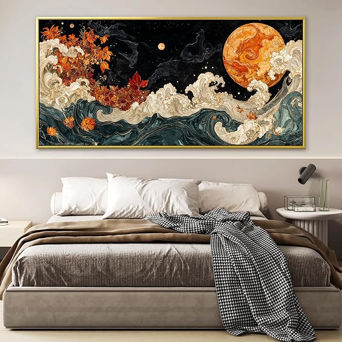 Large Wall Art For Living Room Gold Framed Wall Art Prints Boho Abstract - Image 3