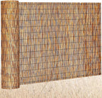 Barydat 1 Pcs 5 x 25 ft Reed Fence Roll, 85% Shade Bamboo Privacy Screen by home