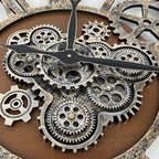 The B-Style Large Real Moving Gears Wall Clock 30 inch Rustic Retro Industrial - Image 3