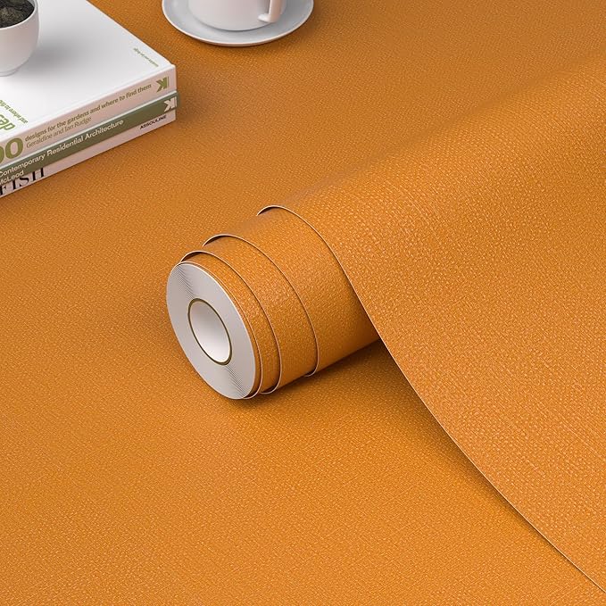 WADILE Grasscloth Peel and Stick Wallpaper 15.7in x 787.4in, Textured Contact by WADILE