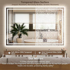 55x36 Inch LED Lighted Bathroom Mirror - Image 5