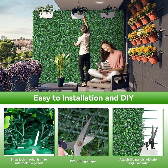 EverNture 71"x126" Grass Wall Panels, Artificial Grass Backdrop, Fake Greenery - Image 4