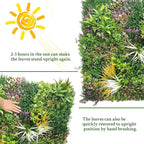 ODTORY Artificial Greenery Grass Wall Panels: 20''x 20'' 16P UV-Anti Faux Ivy - Image 7