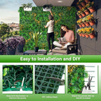 Grass Wall Panels Roll, UV-Anti Faux Greenery Plant Boxwood Panels - Image 5