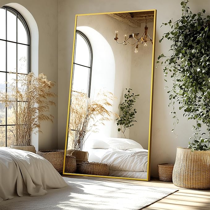 Delma Full Length Standing Mirror, Large Floor Mirror - Image 4
