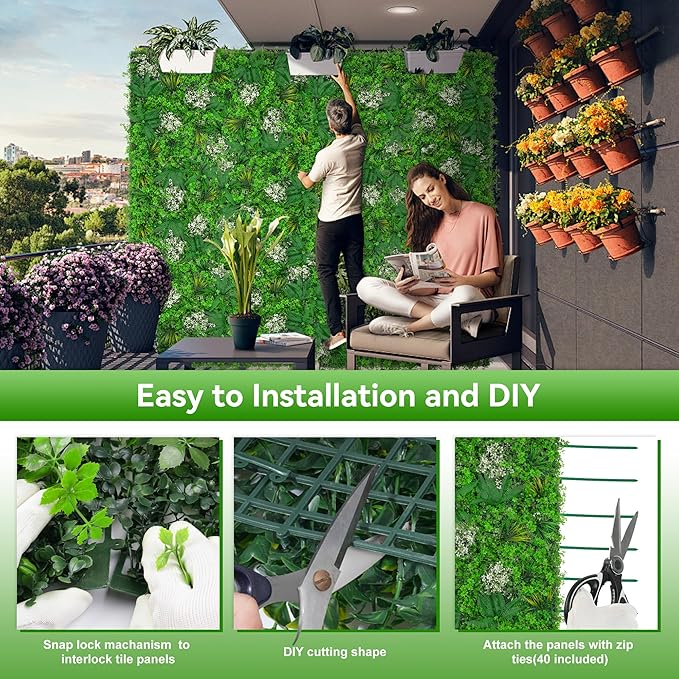 40"x120" Grass Wall Panels, Artificial Greenery Backdrop Wall - Image 4
