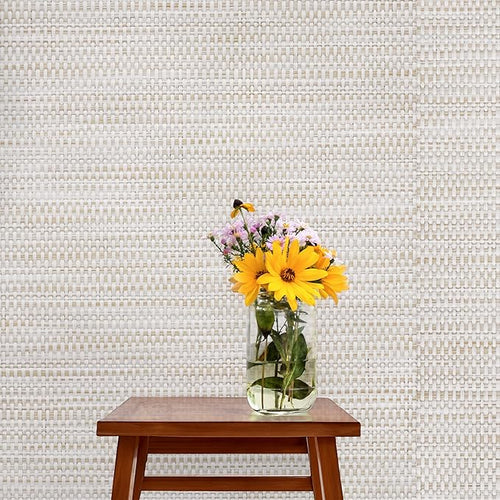 Ansehan Grasscloth Textured Wallcovering W1310 Oxford, Non Prepasted Natural - Image 2