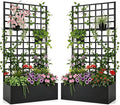 Metal Planter Box with Trellis, Planter Box Trellis with Privacy Screen and by UPHYB