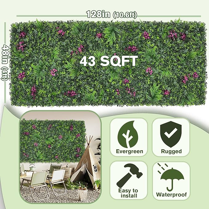 Greenery Grass Wall Boxwood Plant Roll: 48"x128" - Image 2