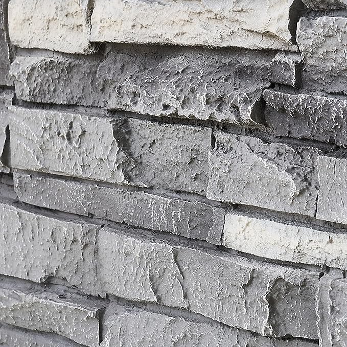 Faux Stone Wall Panels 2-Pack PU Stone Veneer Siding, Mortarless Faux Rock - Image 4