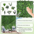 Artificial Green Boxwood Grass Wall Roll: 80"x120" UV Protected Ivy Privacy - Image 3