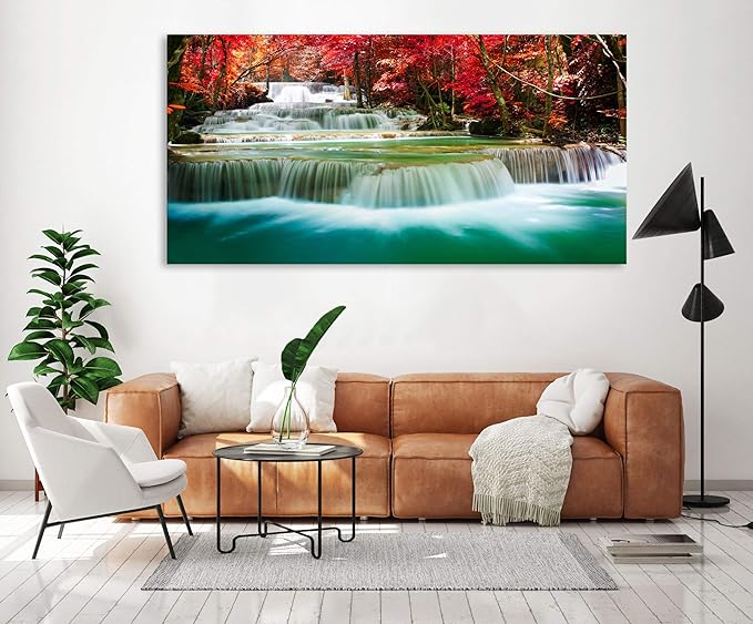 Cao Gen Decor Art-S05175 Wall Art 1 Pieces Waterfall Canvas Print Landscape - Image 2