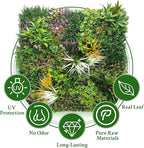 ODTORY Artificial Greenery Grass Wall Panels: 20"x 20" 24P UV-Anti Faux Ivy - Image 4