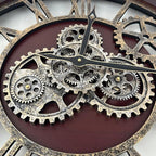 The B-Style Large Wall Clock 24 inch Moving Gear Wall Clock Oversized Vintage - Image 2