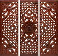 Homebia Designs Handmade Carved Wooden Wall Hanging Plaques Set of 3 by HomebiaDesigns