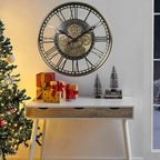 CLXEAST 21 Inch Large Moving Gears Wall Clock - Image 6