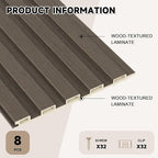 POHARE WPC Slat Wall Paneling, Acoustic Wall Panels - Image 3