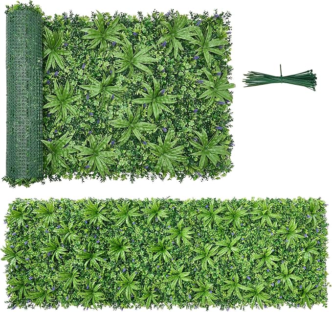 VEVOR Artificial Plant Wall, 40 x 120 in Artificial Boxwood Panels, Sun by VEVOR