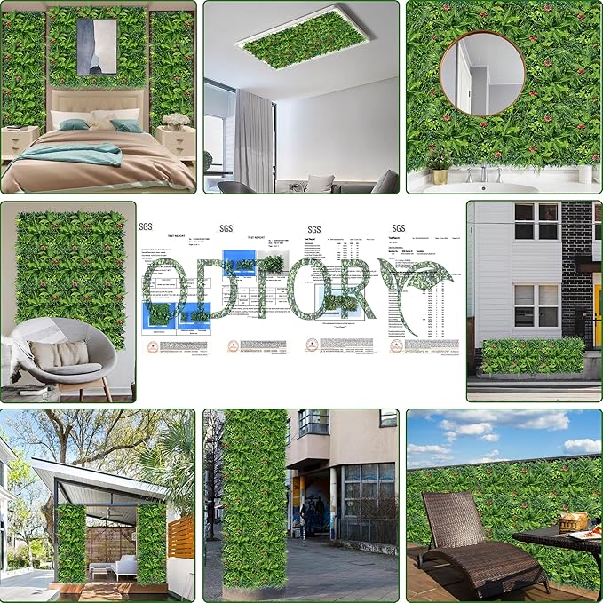 ODTORY Artificial Grass Wall Backdrop Panels Roll: 48X120 in UV-Anti Greenery - Image 5