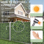 Artificial Boxwood Backdrop Roll: 48"x144" UV-Anti Greenery Faux Grass Hedge - Image 4