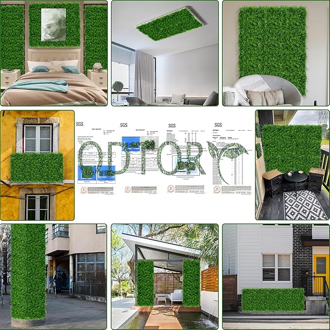 ODTORY Artificial Plants Hedge Wall Panels：54x120 Inch UV-Anti Greenery Boxwood - Image 6