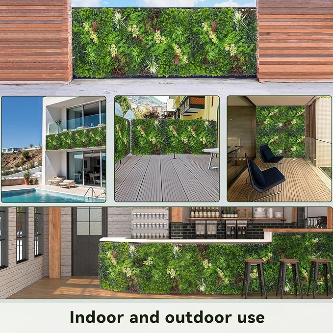 Artificial Ivy Boxwood Roll: 48"x120" UV Resistant Green Leaves Faux - Image 7