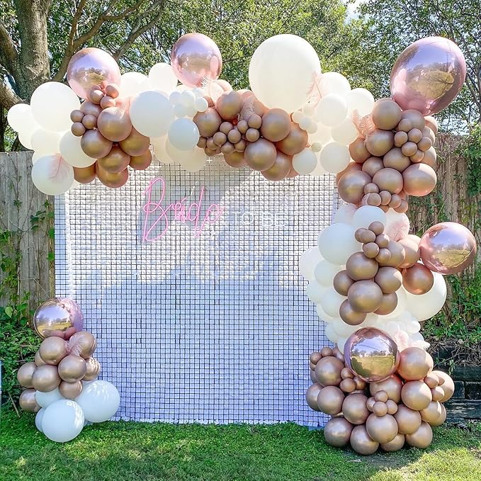 COKAOBE Matte White Sequin Wall Backdrop, Photo Backdrops - Image 5