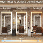 FENNIO Full Length Mirror with Lights, Free Standing Lighted Floor Mirror - Image 3