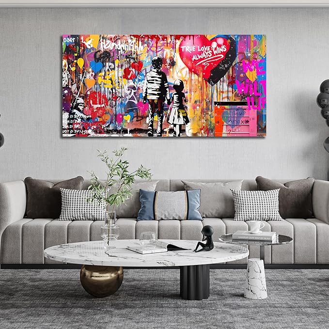 Graffiti Canvas Wall Art For Living Room Large Colorful Wall Art For Office - Image 7