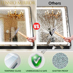 FENNIO Full Length Mirror with Lights, Wall Mounted Hanging Mirror with Lights - Image 6