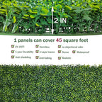 ODTORY Artificial Boxwood Roll Panels: 40 X 160 in UV-Anti Artificial Ivy - Image 3