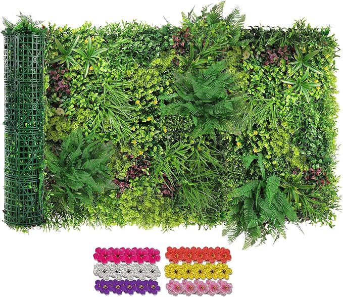 Artificial Grass Wall Roll 40"x120", 3D Green Grass Wall by Sturdon