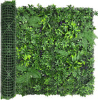 Artificial Green Boxwood Grass Wall Roll: 48"x128" UV Protected Ivy Privacy by DOPGIB