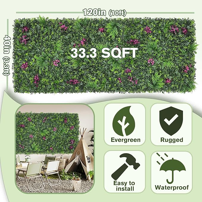 Greenery Grass Wall Boxwood Plant Roll: 40"x120" - Image 2