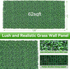 EverNture 71"x126" Grass Wall Panels, Artificial Grass Backdrop, Fake Greenery - Image 2