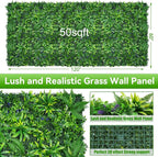 Grass Wall Panels, Fake Greenery Plant Decor - Image 2