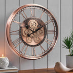 CLXEAST 28 Inch Oversized Large Moving Gears Wall Clock, Industrial Vintage - Image 2