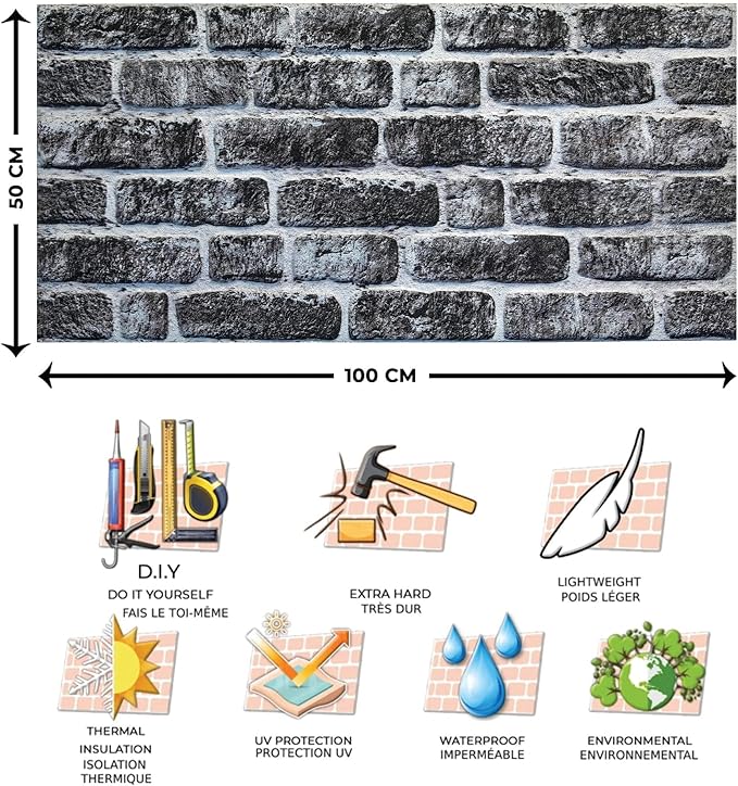 Dundee Deco 3D Wall Panels Faux Brick - Image 3