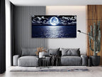 Cao Gen Decor Art S06998 Wall Art Canvas Prints Moon Sea Ocean Landscape 1 - Image 5