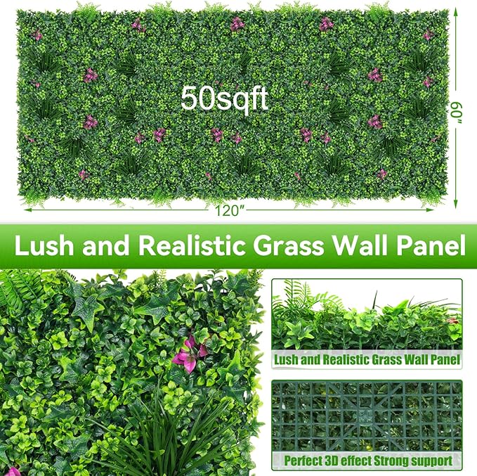 Artificial Grass Wall Roll Panels, UV-Anti Fake Greenery Plant Boxwood Panels - Image 2