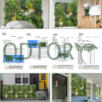 ODTORY Artificial Greenery Grass Wall Panels: 20''x 20'' 12P UV-Anti Faux Ivy - Image 5