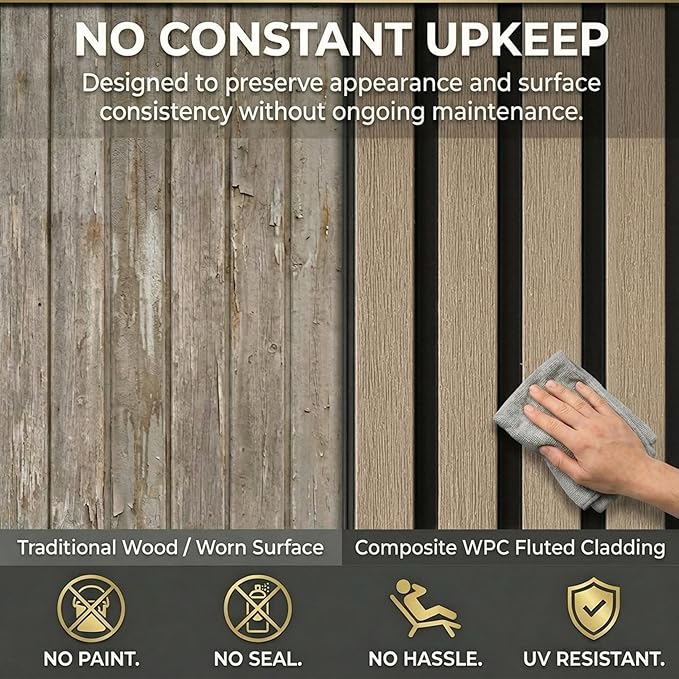 From Plain to Beautiful in Hours WPC Exterior Wall Slat Panels Waterproof - Image 5